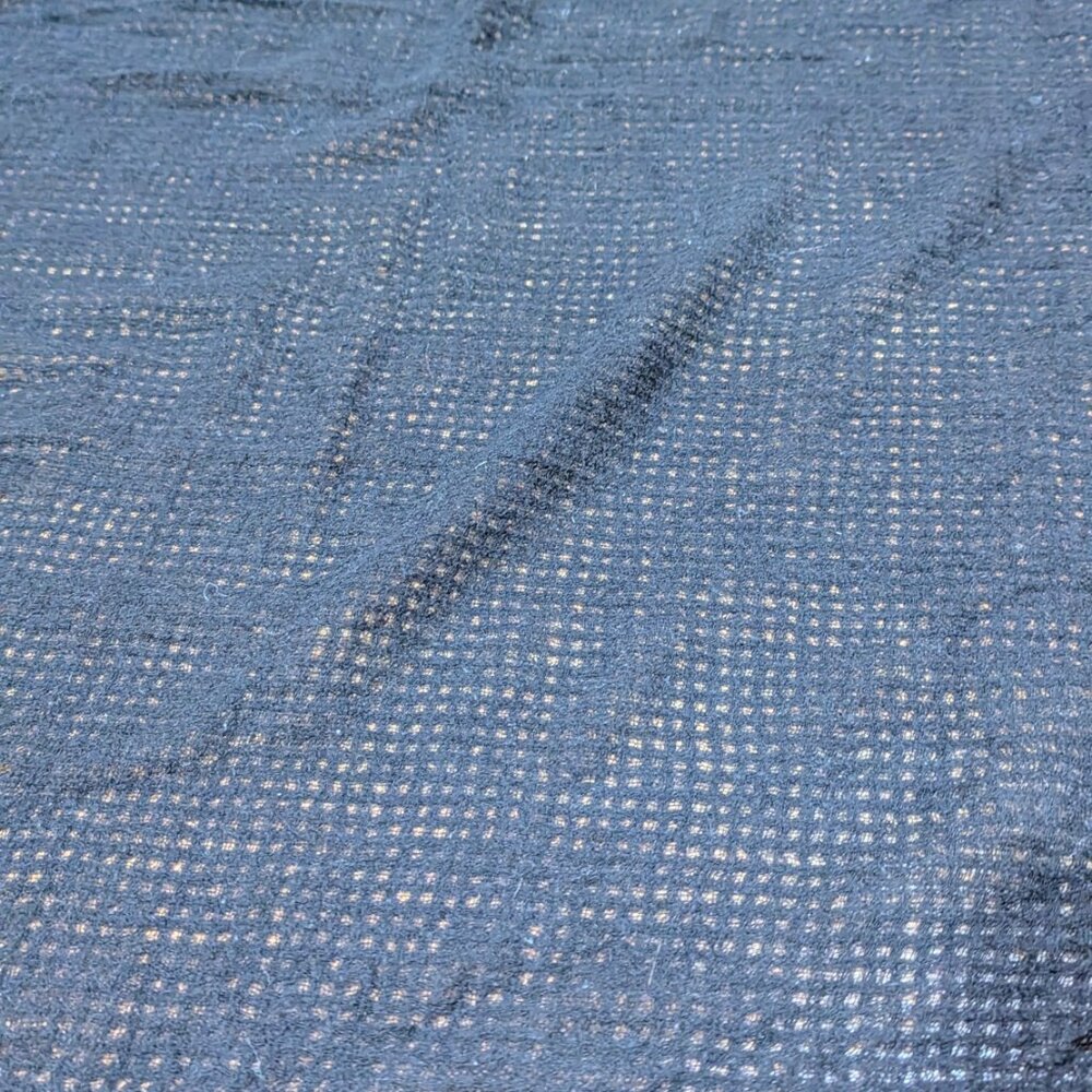 Rag & Bone Black Virgin Wool Square Scarf/Wrap 45” Made in Italy - Picture 4 of 5